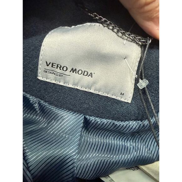 VERO MODA Wool Coat Size M Toggle Buttons NEW - Picture 12 of 14